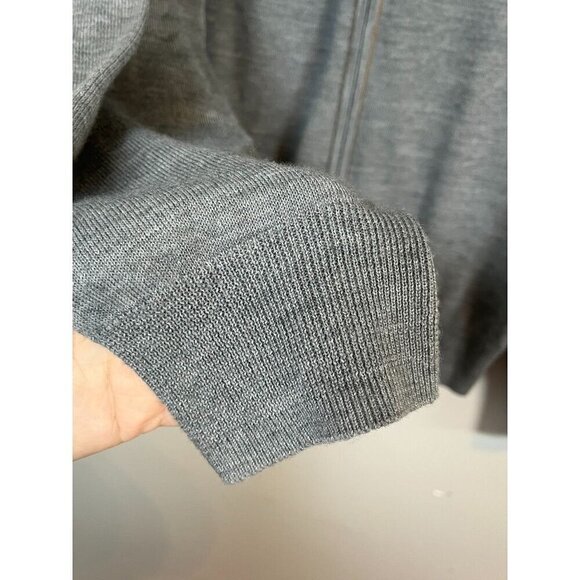 Joseph Bank Sweater Men XL Gray Cardigan Wool Neutral Minimalist Preppy Office - Picture 3 of 11